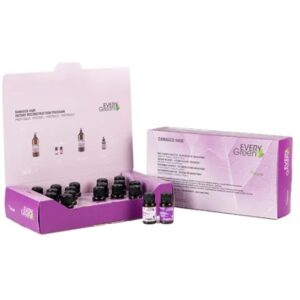 EVERY GREEN DAMAGED HAIR INSTANT RECONSTRUCTION PROGRAM AMPUŁKI KURACJA DO WŁOSÓW ZNISZCZONYCH PHASE 1 + PHASE 2 18X10 ML