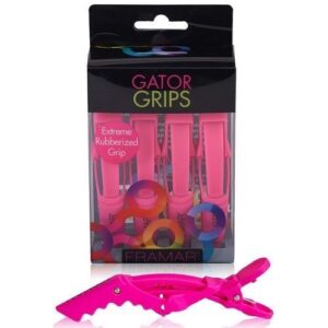 FRAMAR KLIPSY DO WŁOSÓW GATOR GRIPS PINK 4 SZT. CL-GG-PNK