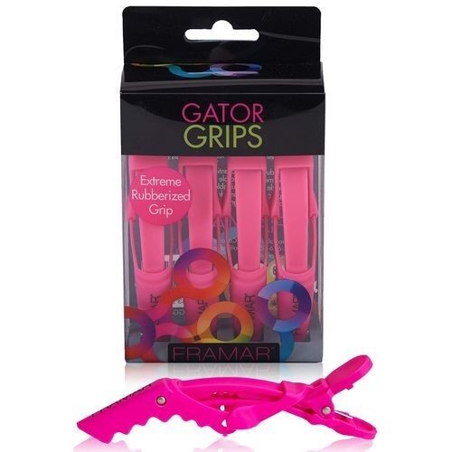FRAMAR KLIPSY DO WŁOSÓW GATOR GRIPS PINK 4 SZT. CL-GG-PNK