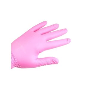 RĘKAWICE NITRYLOWE BEZPUDROWE - RÓŻOWE ROZMIAR M