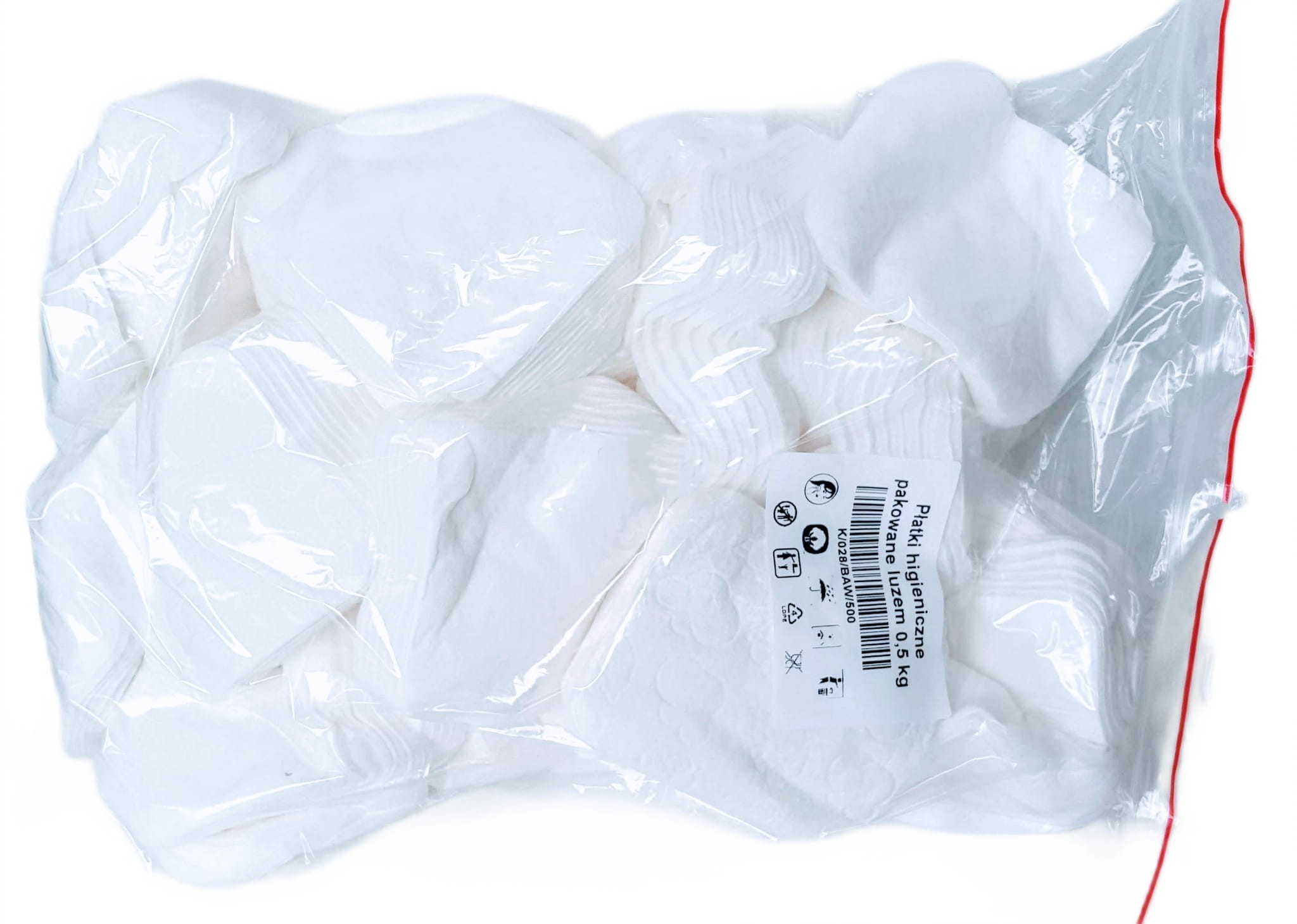 Płatki kosmetyczne bawełniane pakowane luzem – 1000 szt.