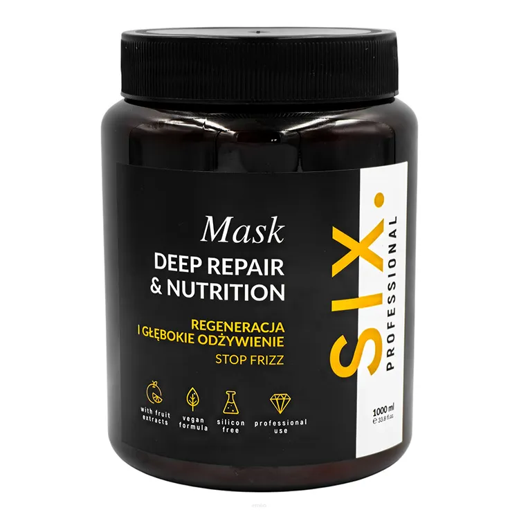 SIX PROFESSIONAL DEEP REPAIR & NUTRITION MASKA DO WŁOSÓW 1000 ML